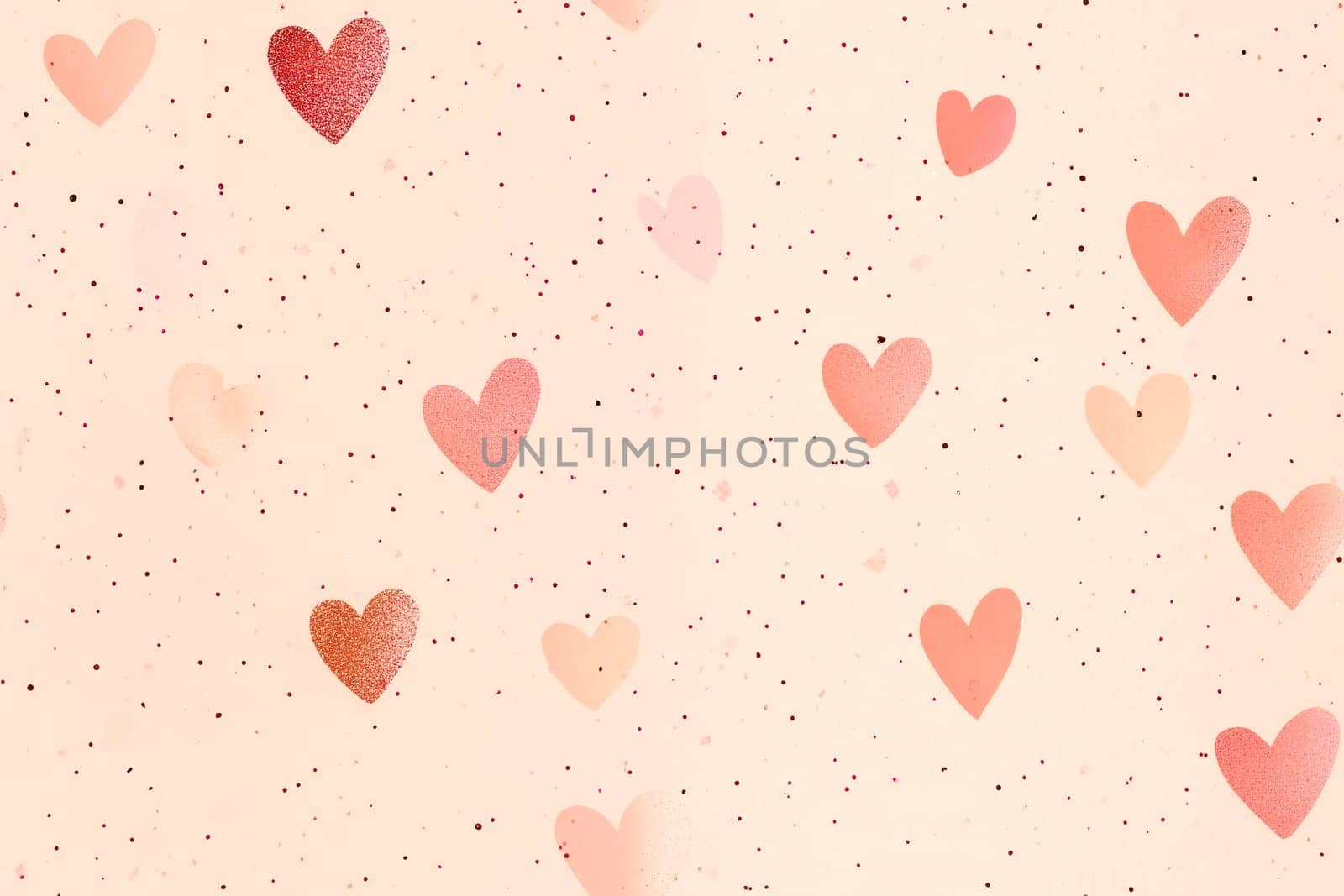 Abstract watercolor heart background. Concept love, valentine day greeting card..
