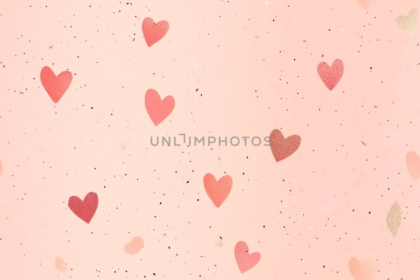 Abstract watercolor heart background. Concept love, valentine day greeting card..