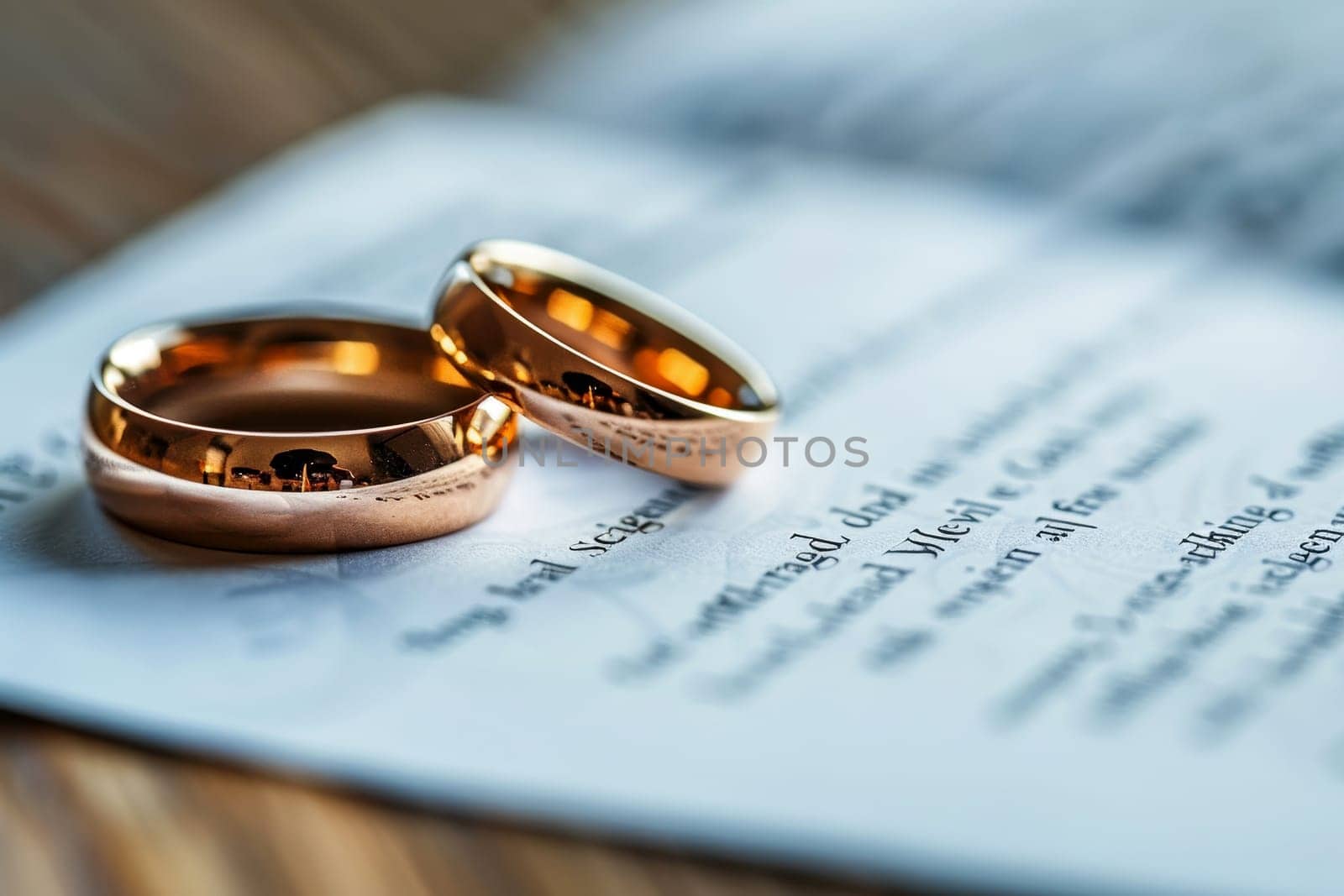 A photograph of two wedding rings featuring same colour on isolated white background, with one ring on top of the paper and the other beside it --ar 3:2 --style raw --stylize 250 --v 6 Job ID: 2197222b-78ad-4ab5-b383-e6a6be0ba68e