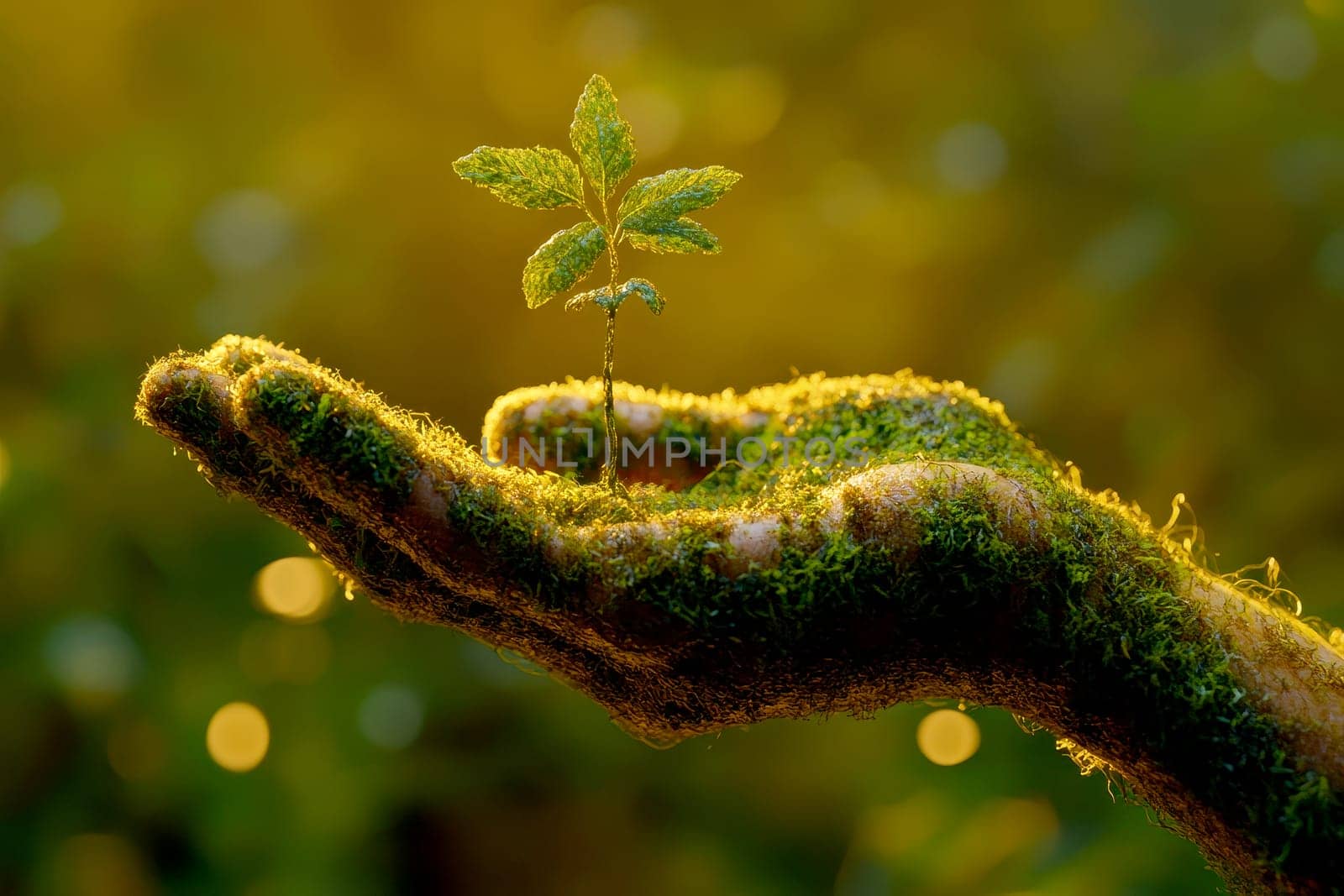 Plants, sustainability and the earth support or environment Collaborating, growing, and investing in people and the soil for the future..