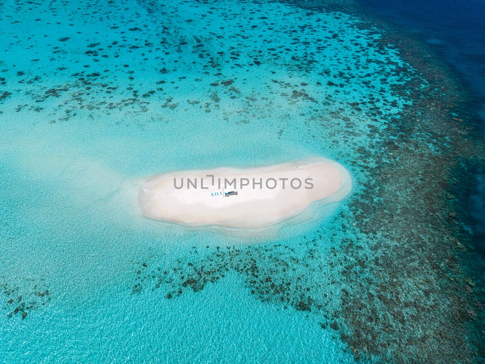 Sandbank experience with picnic in Gaafu Dhaalu Atoll Maguhdhuvaa Island, Maldives. High quality photo