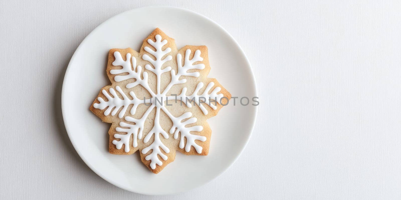 Winter themed cookie with snowflake design for festive holiday celebrations.