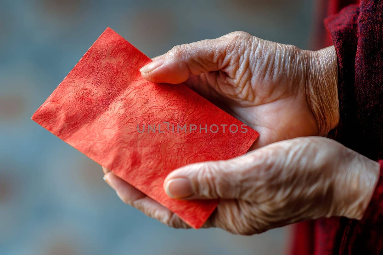 a elder Asian hand holding a lucky red packet in Chinese New year --ar 3:2 --v 6.1 Job ID: 40f76fdf-140a-4da5-b585-5235e1f12ea5