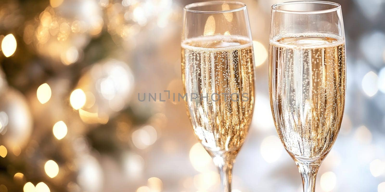 Elegant champagne celebration with sparkling highlights for festive occasions.