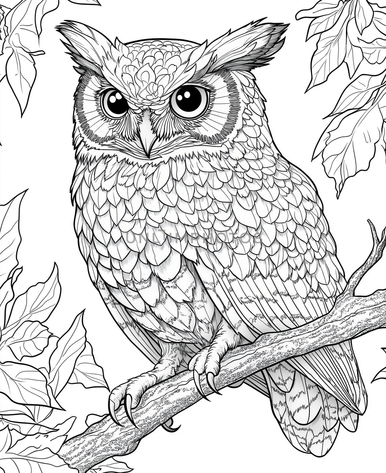 Coloring for kids, coloring birds owl