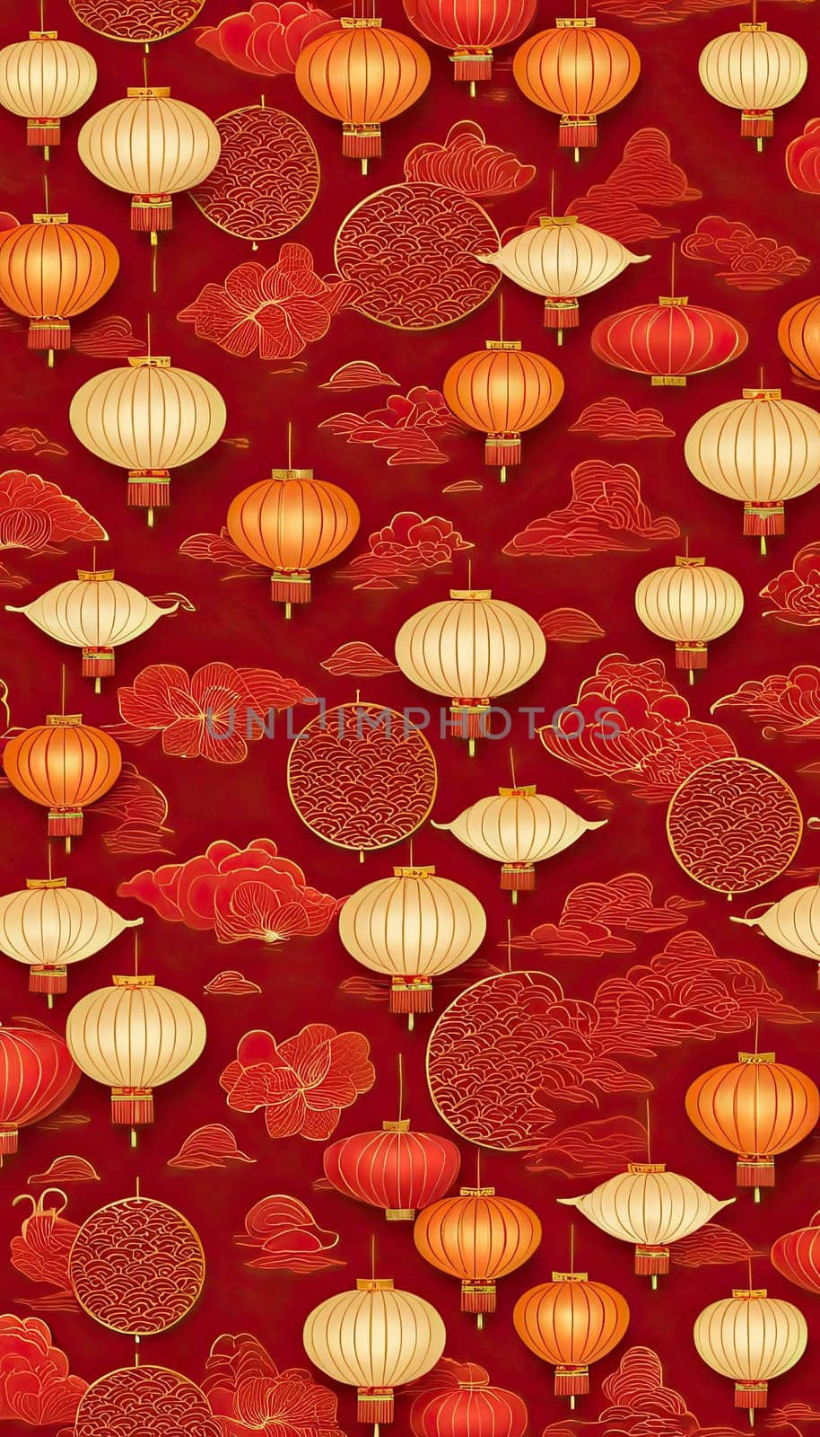 Red background for chinese new year celebrations and festive occasions.2025 year of the snake chinese new year. 3d render .Vertical picture, ideal forsocial media stories background. AI generated.