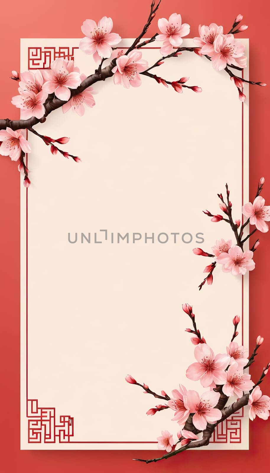 2025 year of the snake chinese new year. 3d render . Fine envelope for chinese new year celebrations and festive occasions.Vertical shot, ideal forsocial media stories background. AI generated.