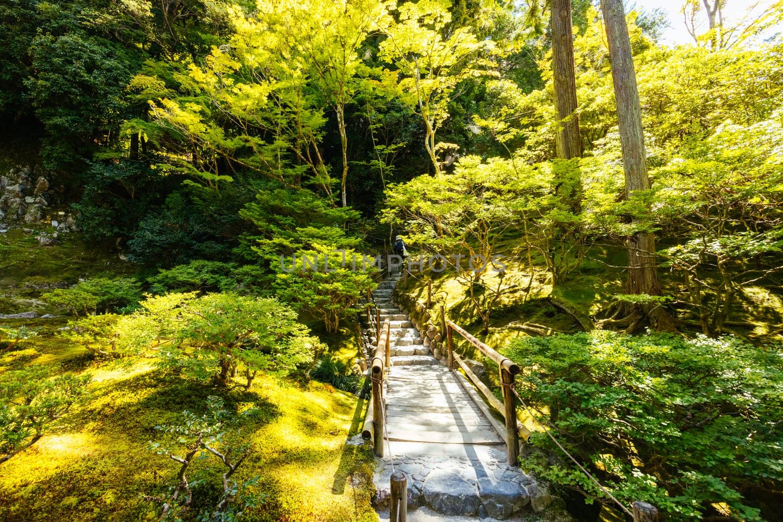 The stunning architecture and gardens at Silver Pavillion Ginkakuji temple in Kyoto, Japan