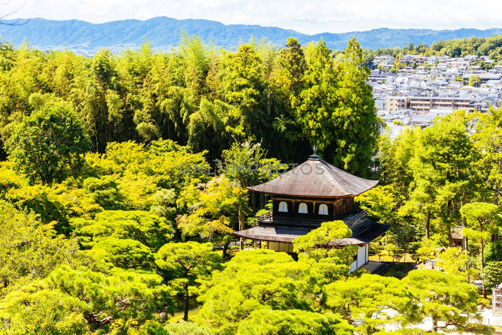 The stunning architecture and gardens at Silver Pavillion Ginkakuji temple in Kyoto, Japan