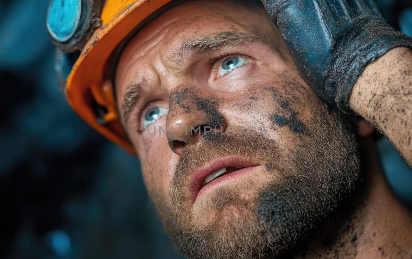Strength in labor: a miner working deep underground navigating the rugged terrain with determination highlighting the resilience and dedication of individuals in the mining industry