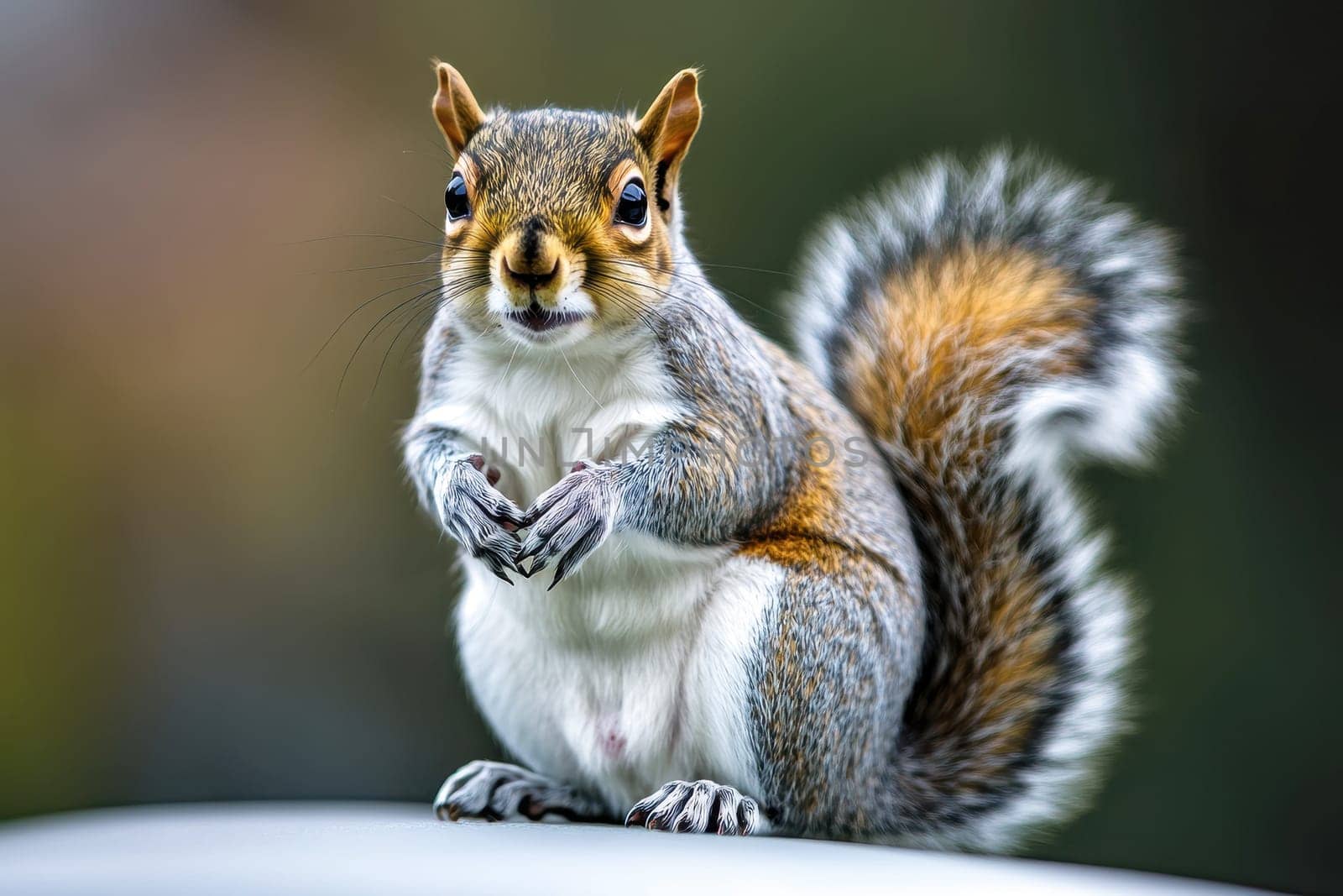 Closeup shot of an eastern gray squirrel..