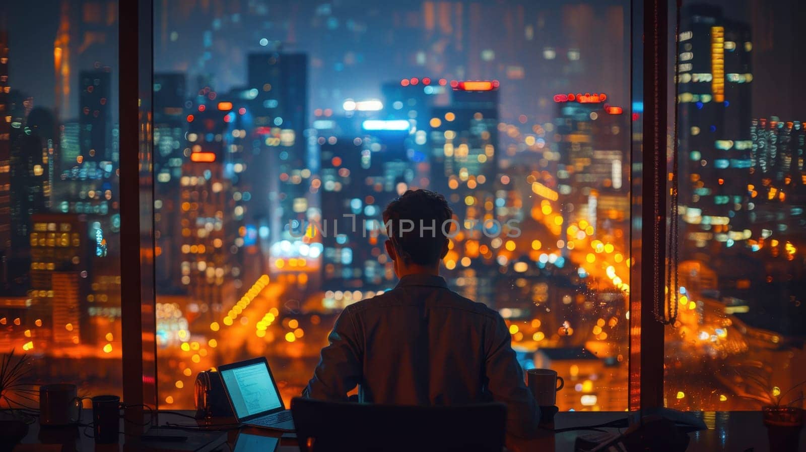 a young man working on his laptop at home to finish all his chores.