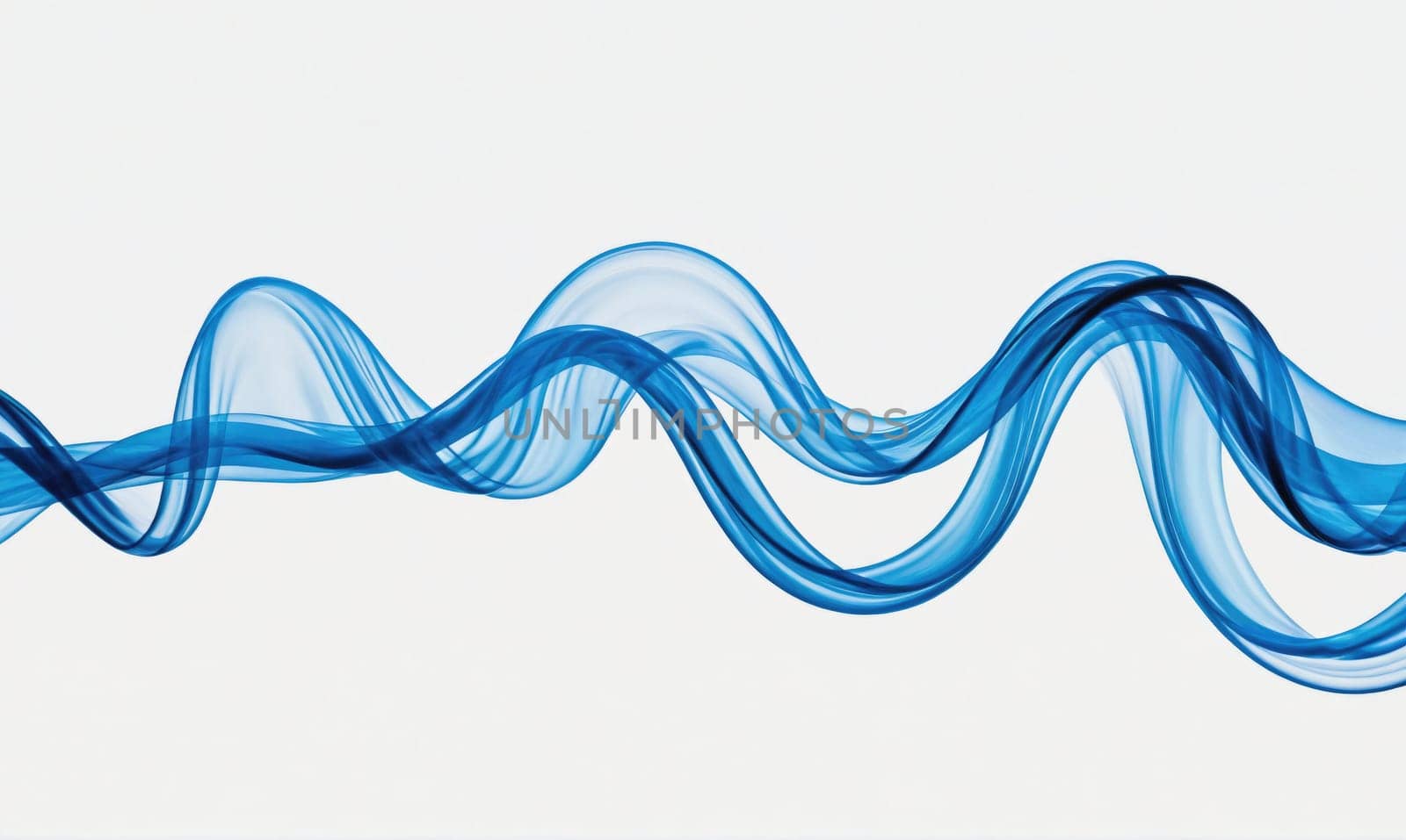 A digital graphic of a blue wave moving in a serpentine pattern.