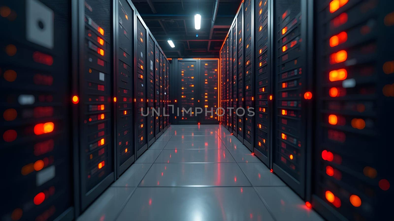 Data center, cryptocurrency mining equipment, generative ai. High quality photo
