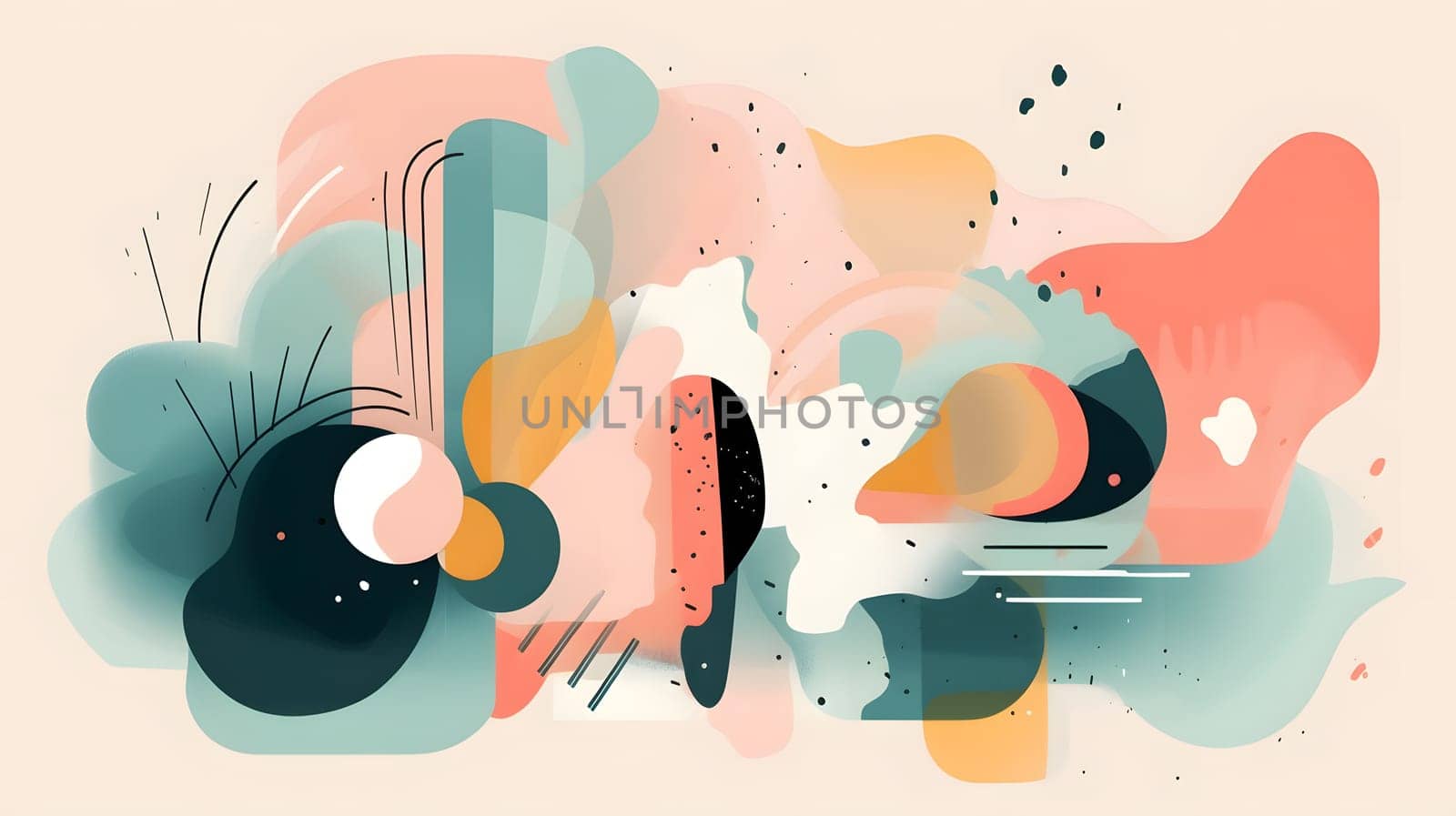 modern art painting in pastel colors illustration, generative ai. High quality photo