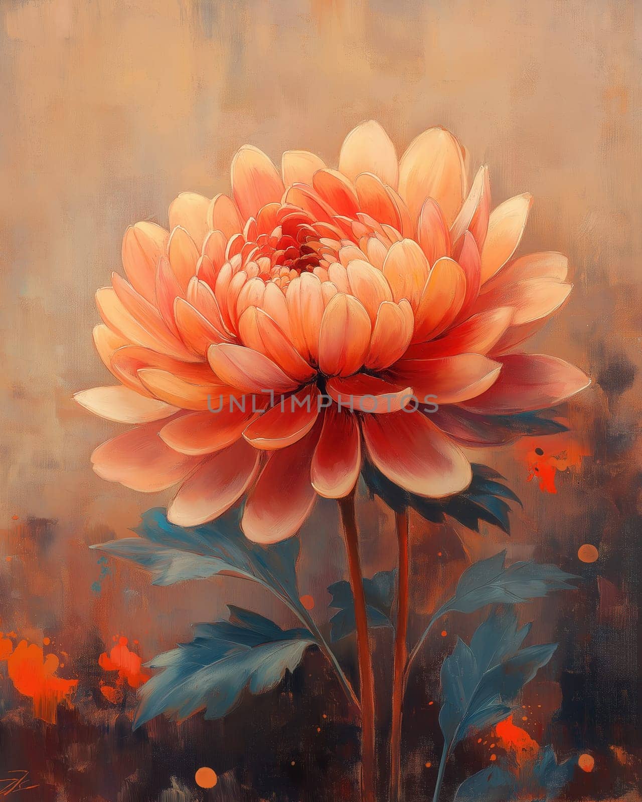 Vintage delicate chrysanthemum flowers on a light background. Selective focus.