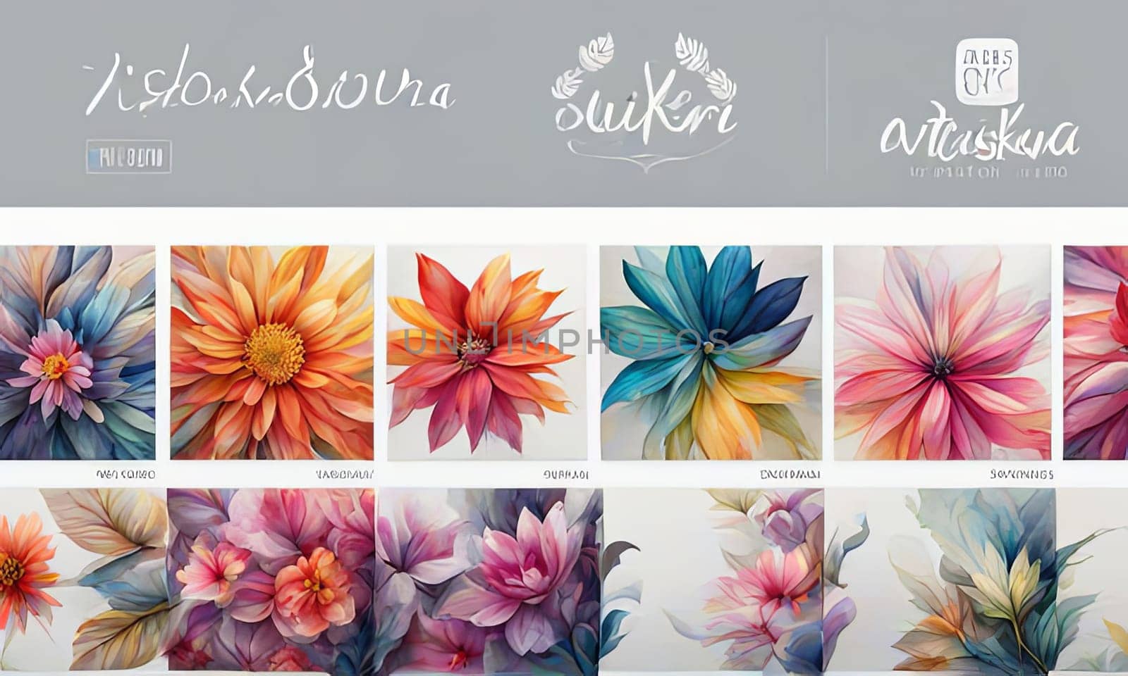 Stunning floral design featuring colorful blossoms, lush leaves. Pink white petals create captivating contrast. For project needing bold, dynamic visual with touch of nature, greeting card, background