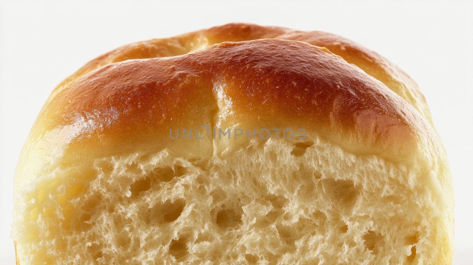 Golden brown bread is perfectly baked, showcasing its fluffy texture and inviting aroma