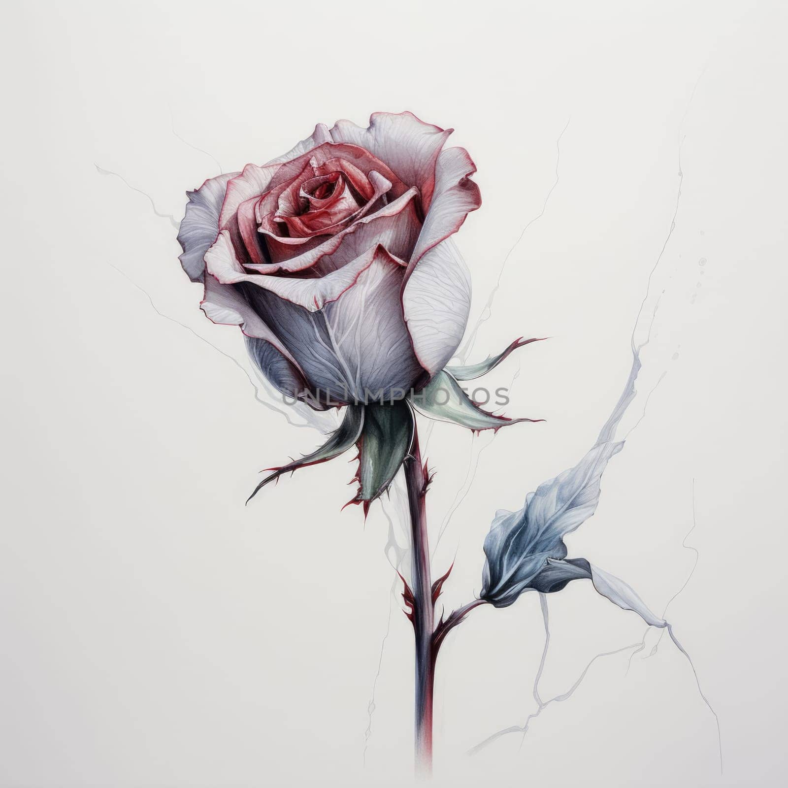 Elegant pink rose with lush petals, symbolizing love and romance. Perfect for backgrounds, print, greeting cards, and floral themed designs. Captures beauty and grace in every delicate detail