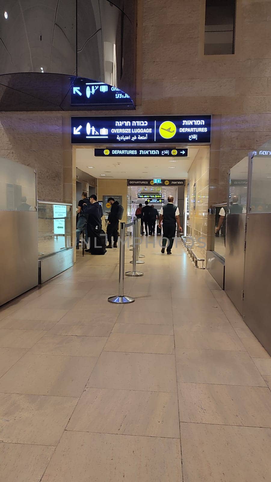 15 October 2024 Tel-Aviv Israel Ben Gurion airport Terminal 3, tourist lounge. High quality photo
