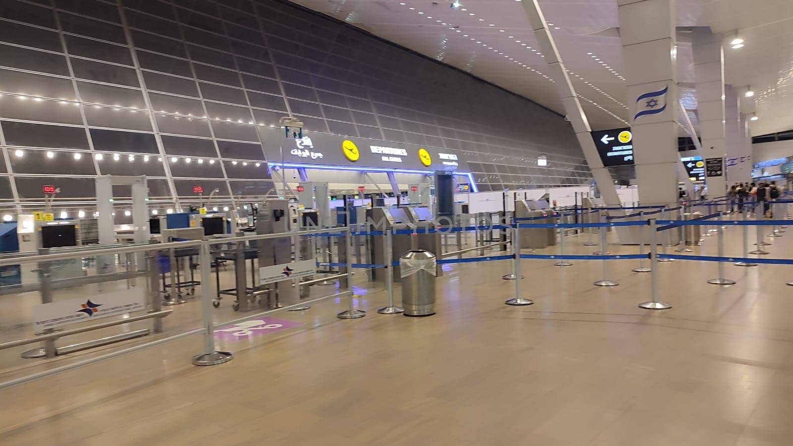 15 October 2024 Tel-Aviv Israel Ben Gurion airport Terminal 3, tourist lounge. High quality photo