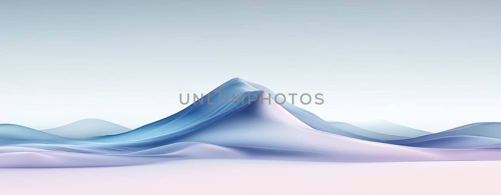 serene landscape featuring soft, flowing mountain shapes under calm sky.