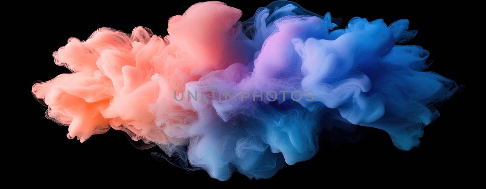 vibrant abstract splash of colorful smoke in shades of pink and blue.