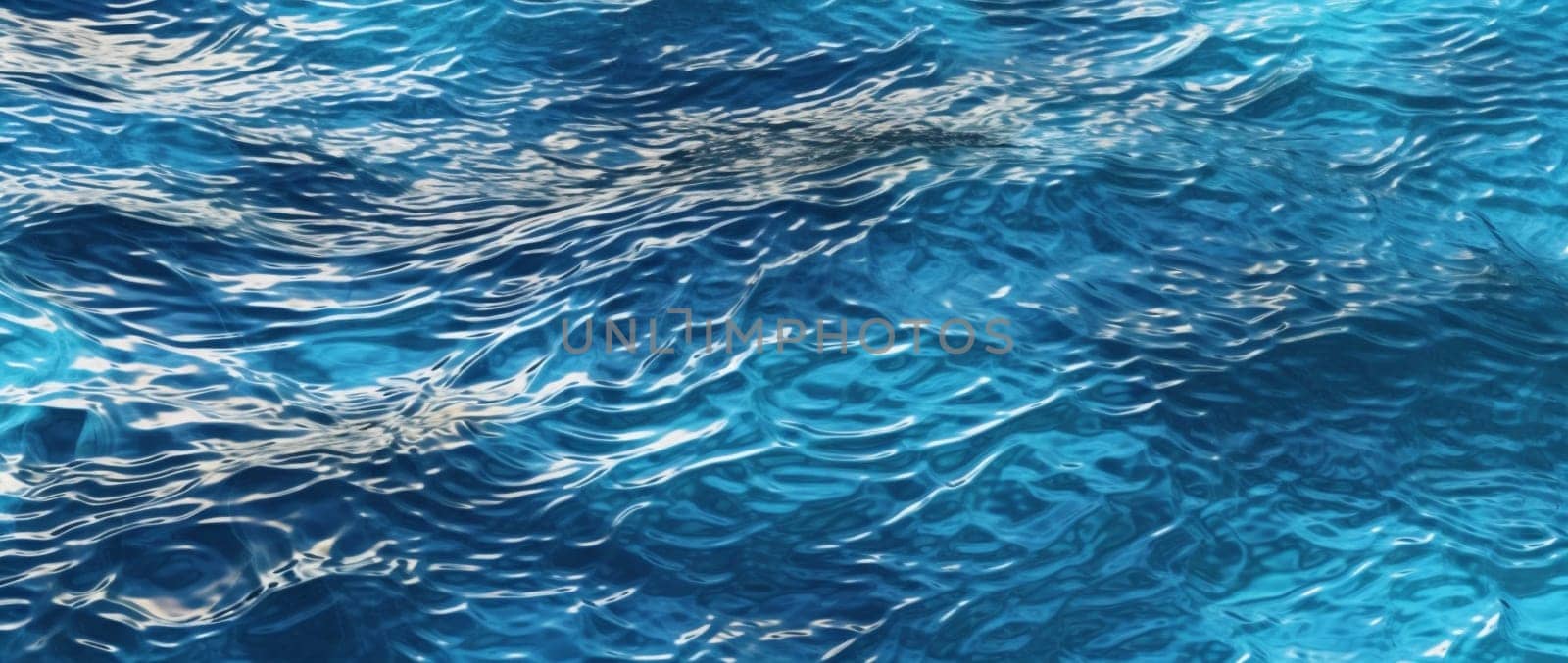 abstract resort copy splash topview blue texture summer sea clear spa transparent nature fluid banner water ripple wallpaper space wave illustration background. Generative AI.