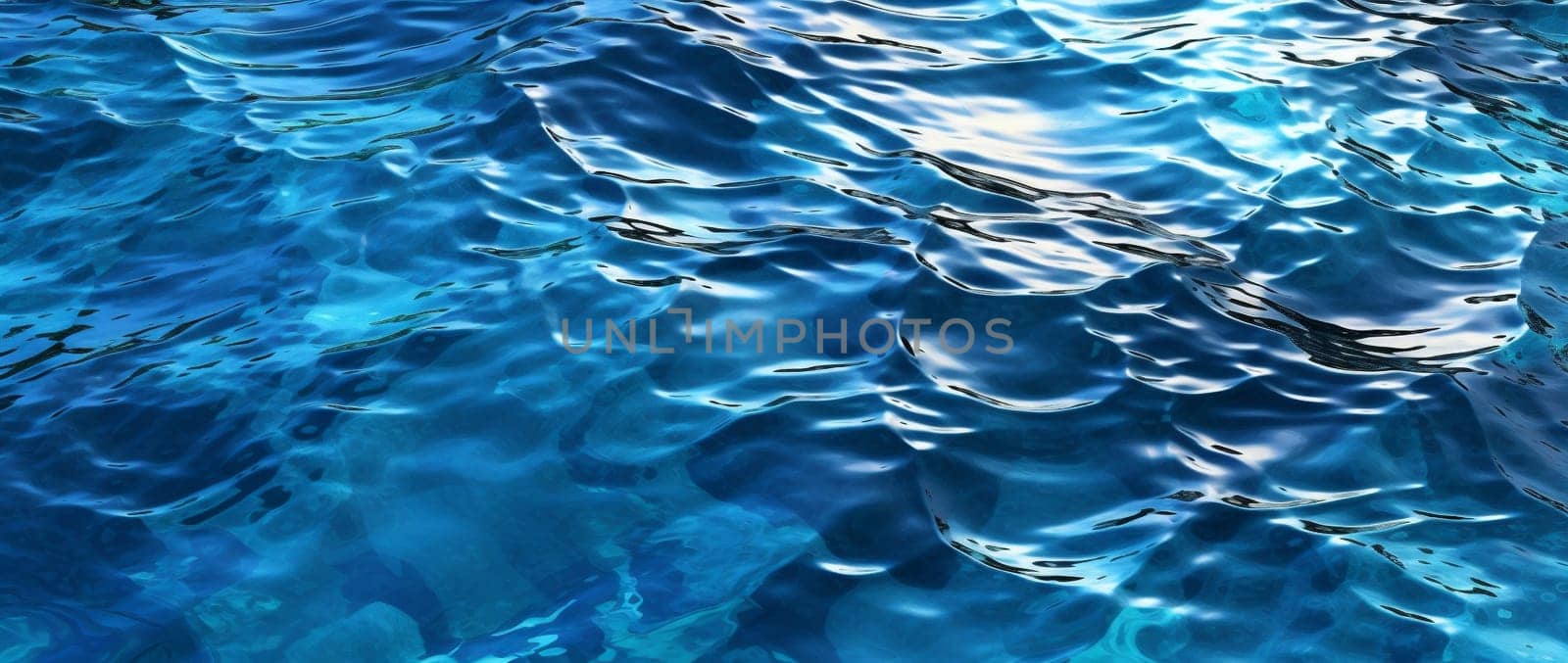 product abstract cosmetic clean liquid background ripple pure spa texture beauty blue pool water sea summer art ocean sun wave banner. Generative AI.
