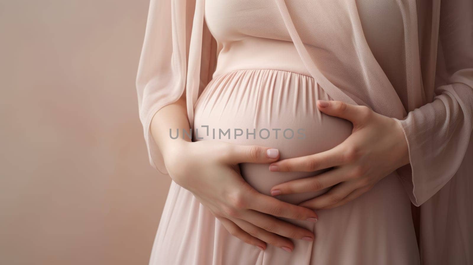 woman pregnant expecting maternity pink dress mom, ai by rachellaiyl