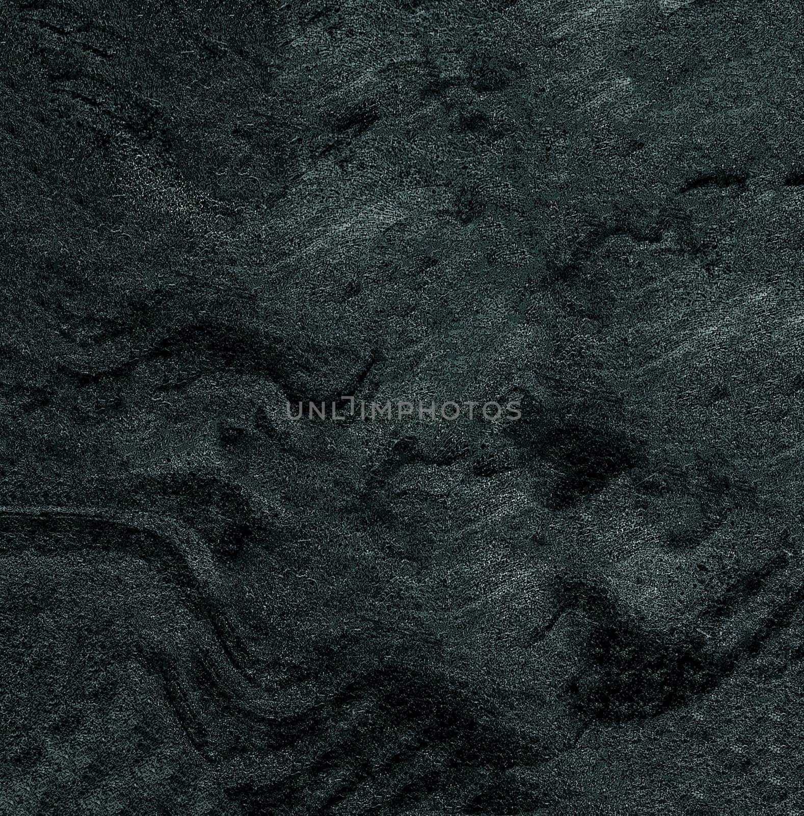 The abstract texture of the background is dark gray with rough uneven relief and lines