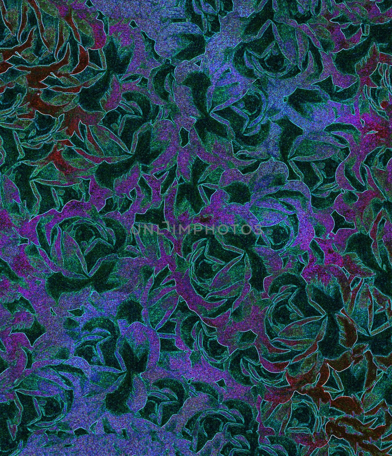 Colorful stylized abstract background with patterned streaks and curves