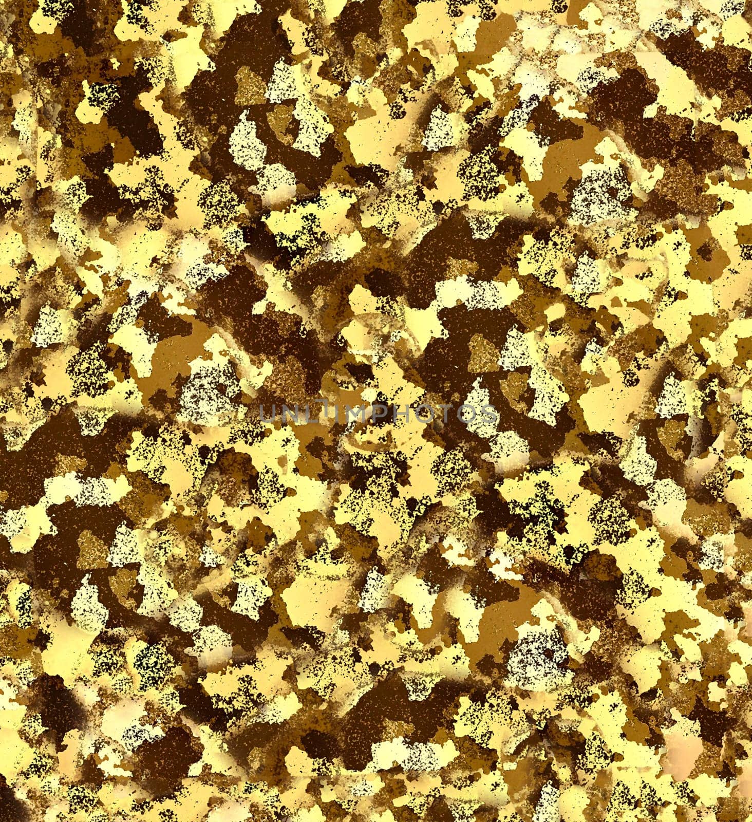 Abstract stylized background with different patches of yellow-brown tones
