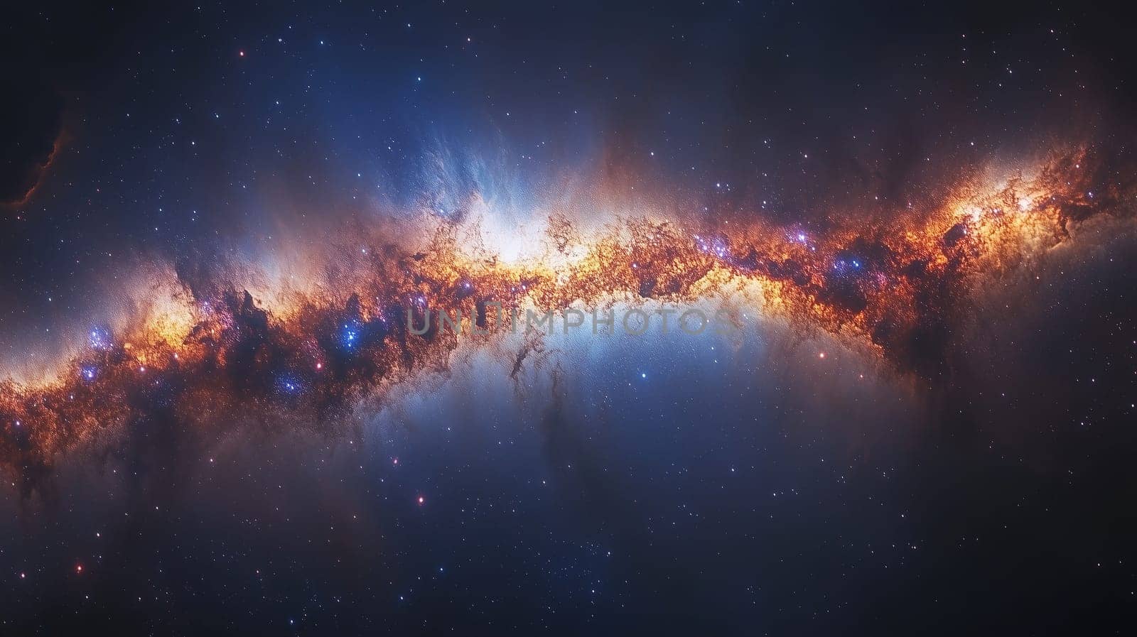The image captures a breathtaking galaxy with vivid colors and star formations set against the dark backdrop of space, revealing cosmic beauty and mystery.