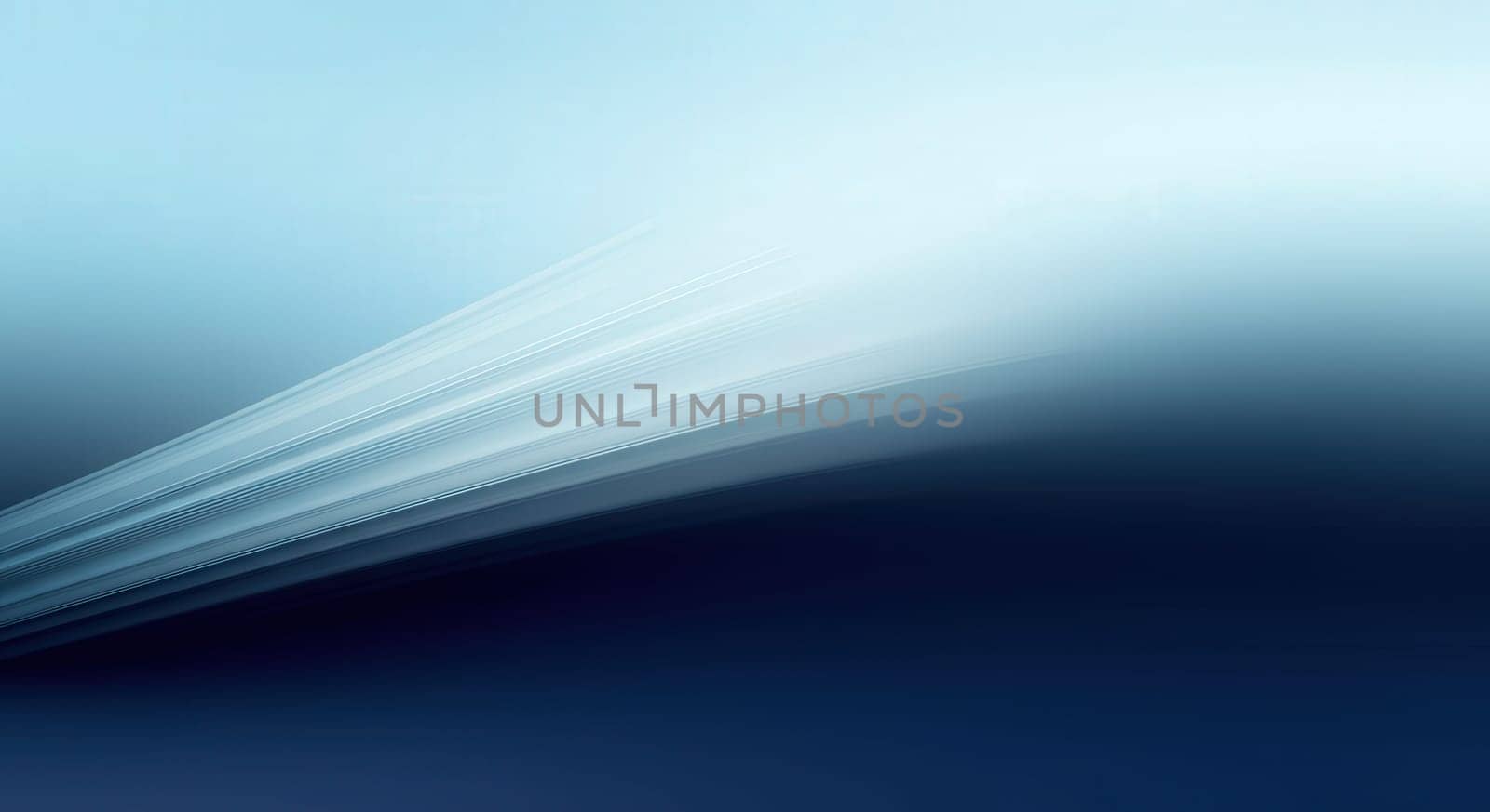 Abstract composition showcasing smooth blue gradient with dynamic white light streaks. ideal for modern digital art, technology themes, and contemporary design projects, emphasizing movement and innovation.