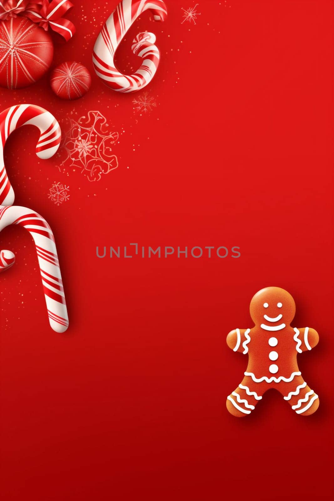 man red holiday background cookie decoration symbol cake christmas food gingerbread sweet. Generative AI. by Vichizh