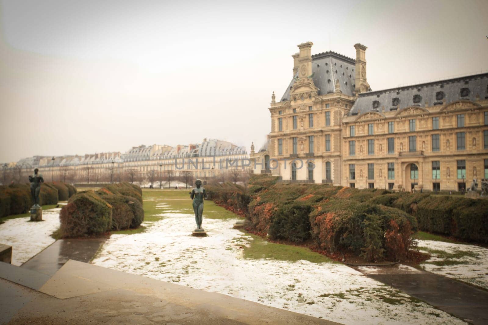 stunning vintage premise stands grandly with its intricate architecture, surrounded by lush greenery under a misty sky, exudes elegance and captures the beauty of timeless architecture, Majestic european castle surrounded by vast greenery and misty sky