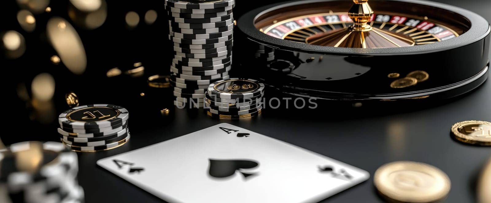 Casino thrill: immersive world of poker, roulette, and iconic 777 symbols, showcasing excitement of chips and cards in vibrant atmosphere of chance, strategy, endless entertainment.
