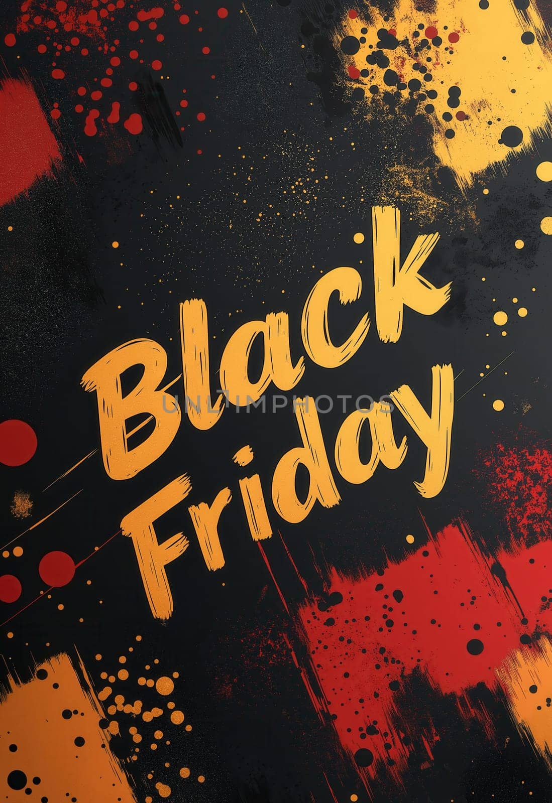 Black Friday lettering on abstract background. Selective focus.