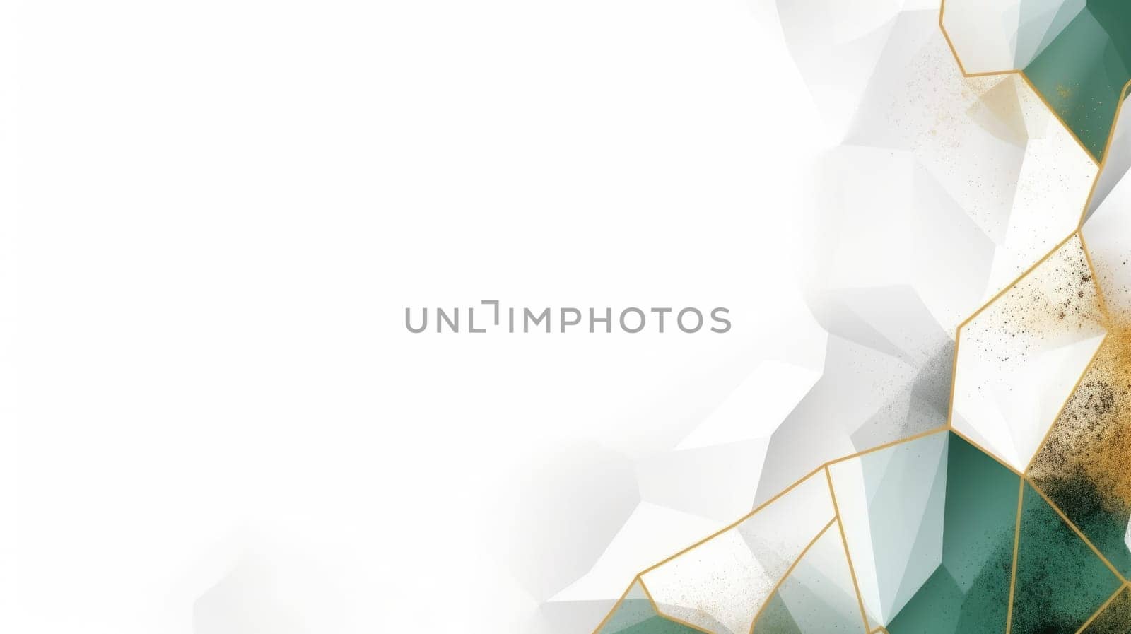 Abstract watercolor artwork mixed with buzzy geometric shapes for background of social media banner generative AI image