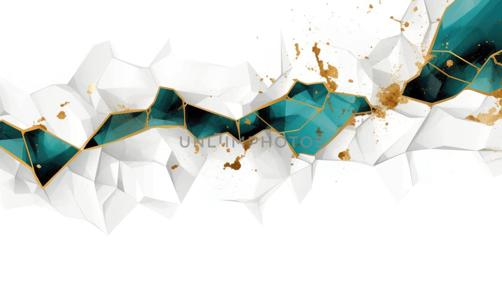 Abstract watercolor artwork mixed with buzzy geometric shapes by biancoblue