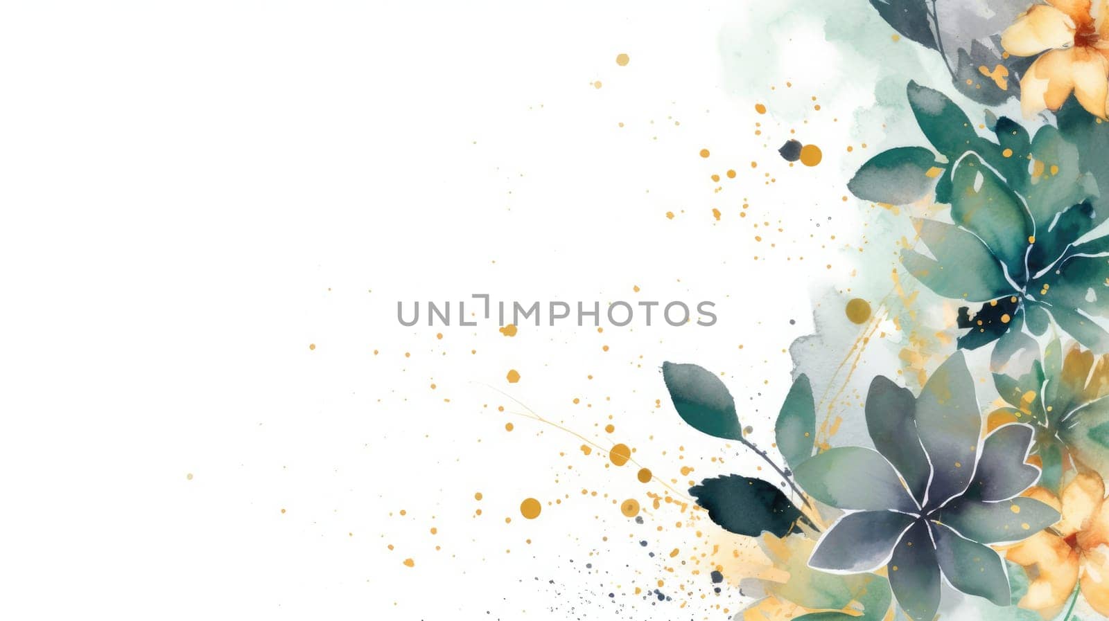 Watercolor abstract design for background wedding or buzzy social media banner by biancoblue