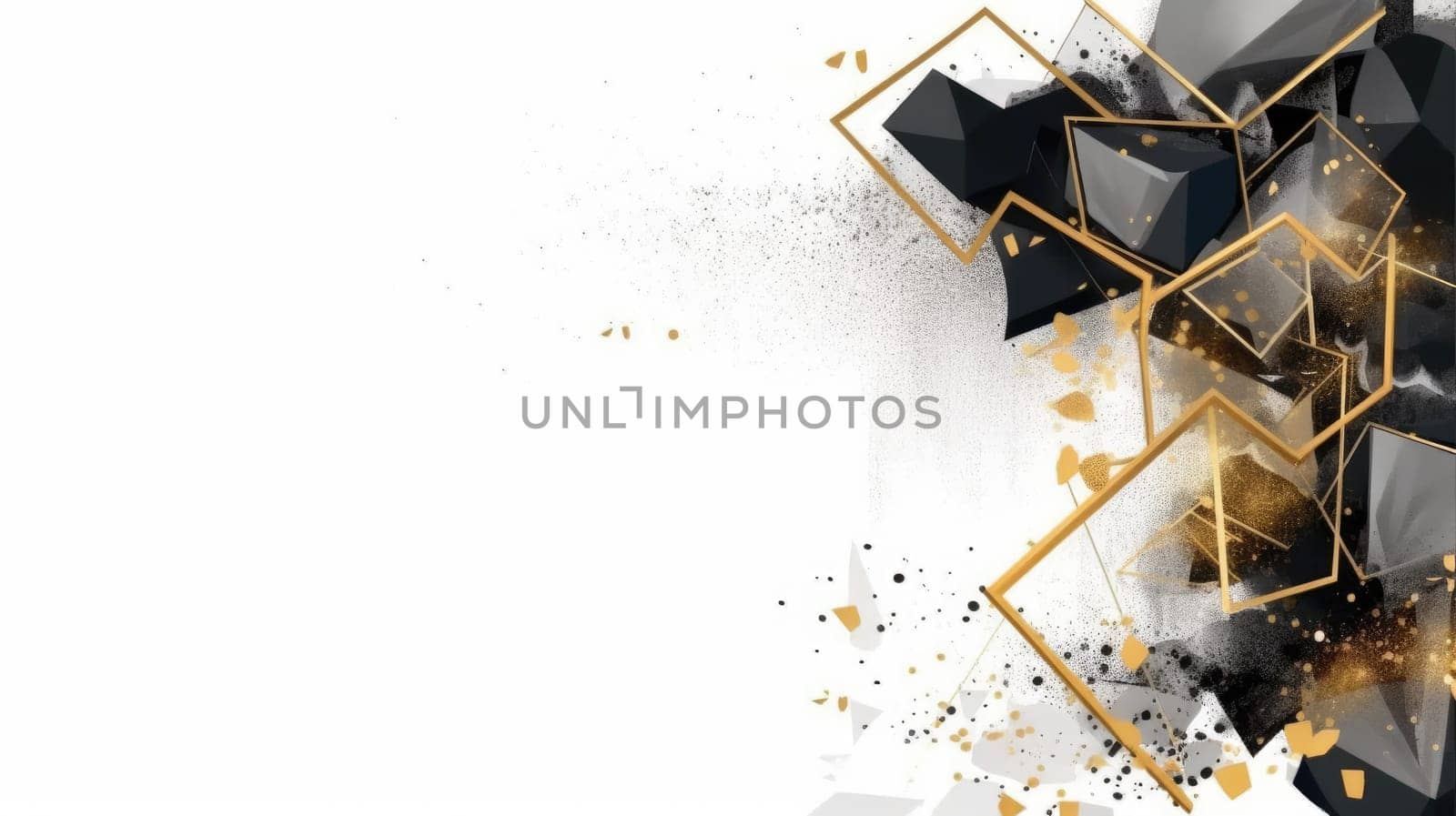 Watercolor abstract design for background of wedding or buzzy social media banner on white background generative AI