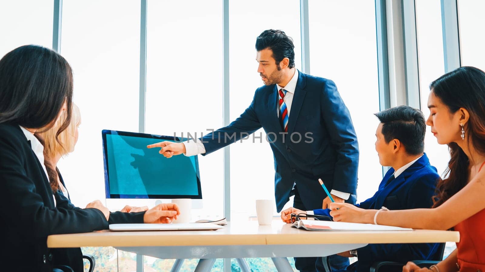 Business people in the conference room with green screen Jivy by biancoblue