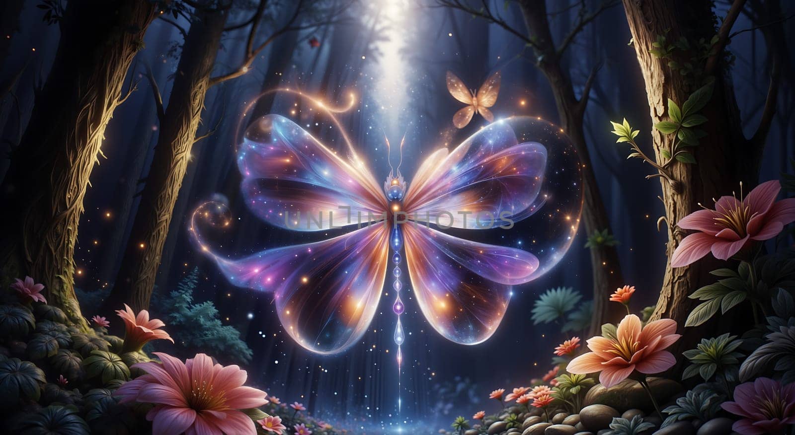 Magical Forest with a Magic Butterfly
