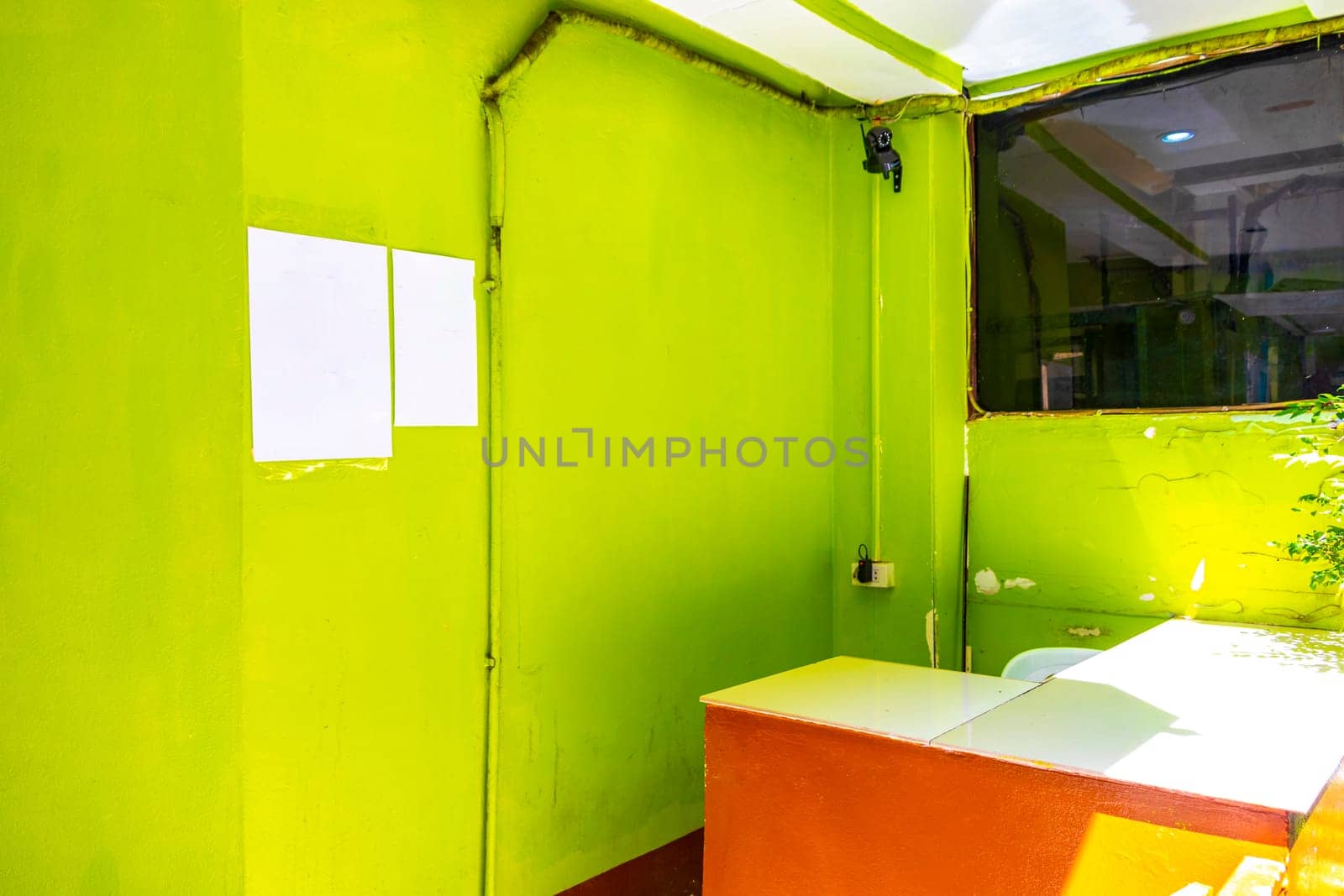 Shabby cheap and dirty hotel room on Koh Phi Phi Don island in Ao Nang Amphoe Mueang Krabi Thailand in Southeast Asia.