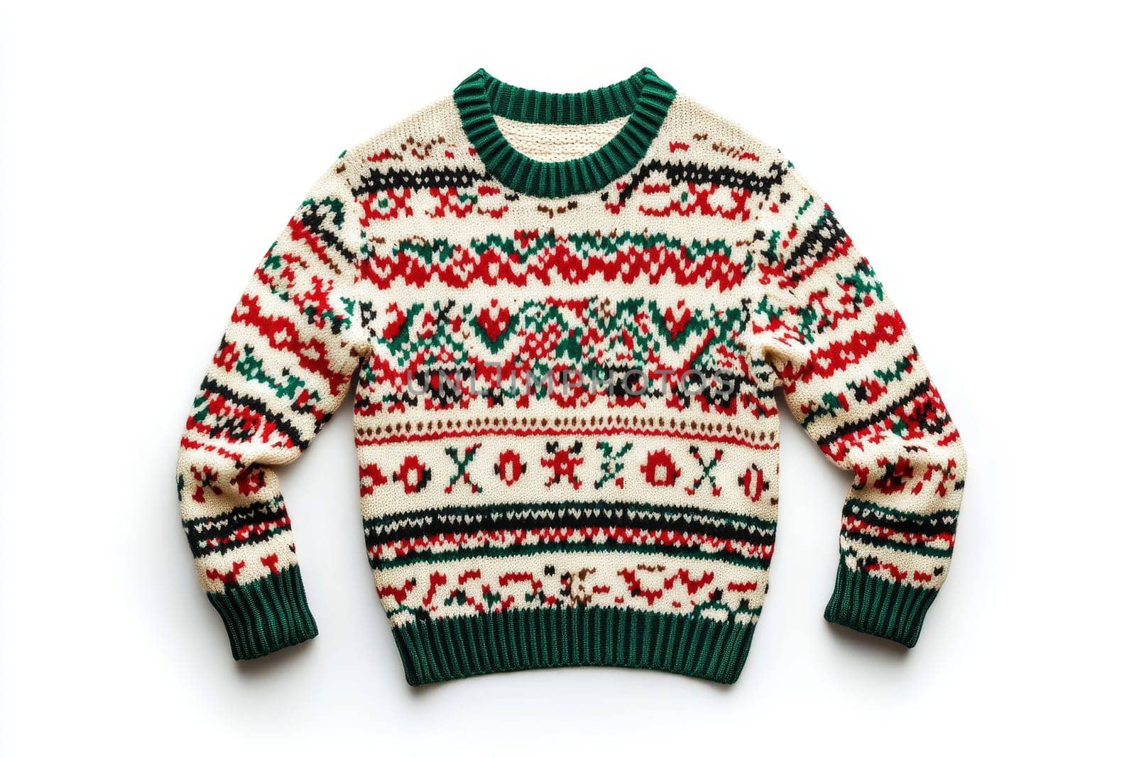 Ugly sweater Christmas New Year isolated on white background..