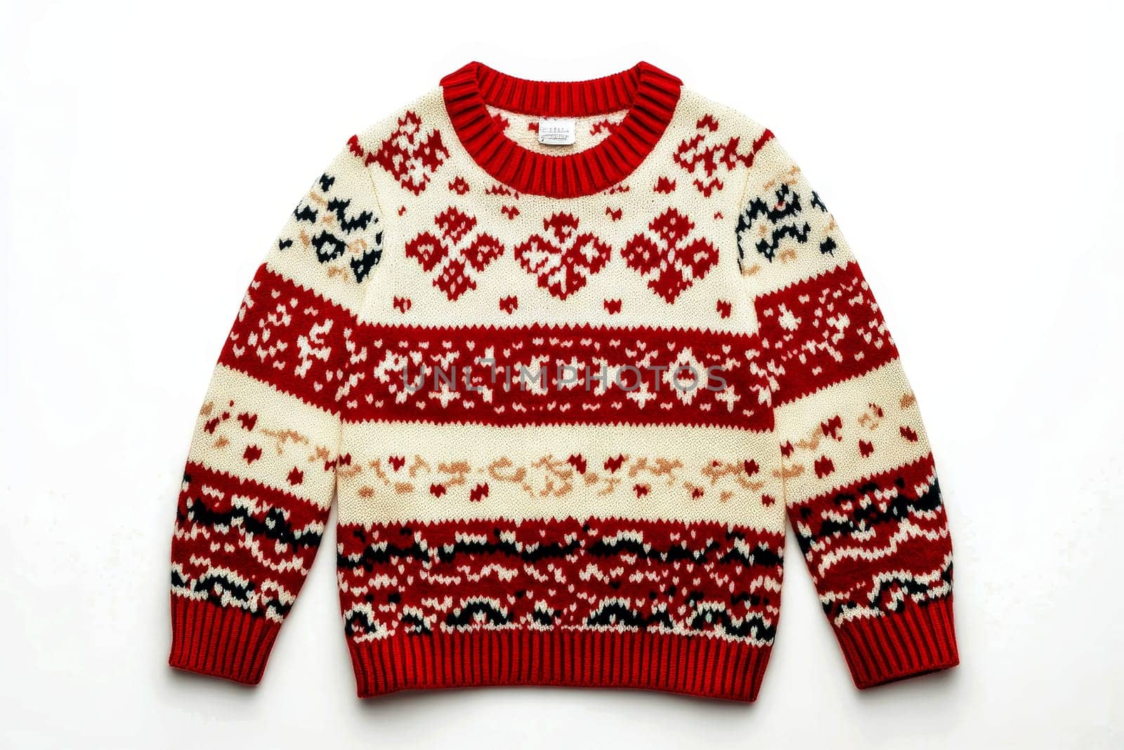 Ugly sweater Christman New Year isolated on white background --ar 3:2 --v 6.1 Job ID: 7ca59c33-5c95-4cfb-a049-9979b60f85e6