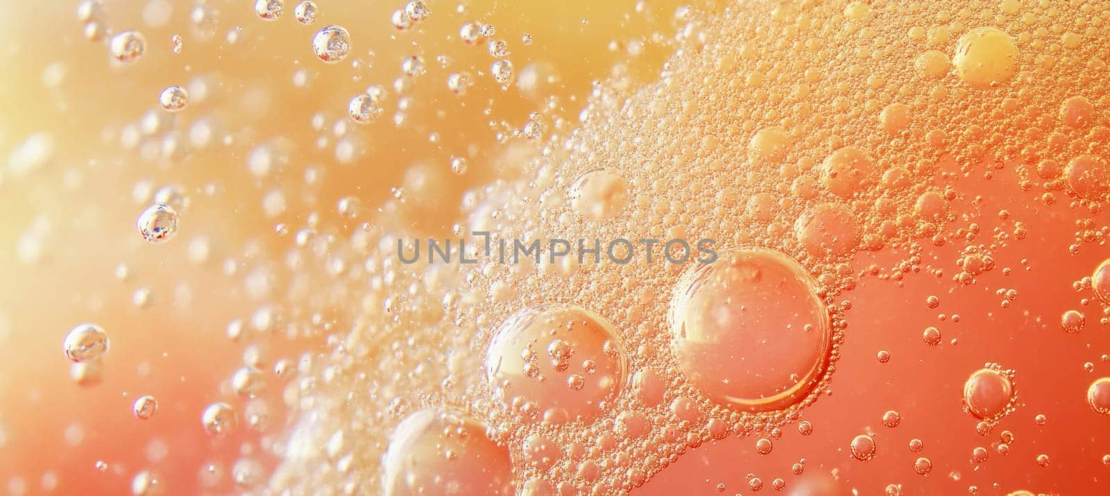 Abstract background showing golden and orange bubbles forming a beautiful pattern