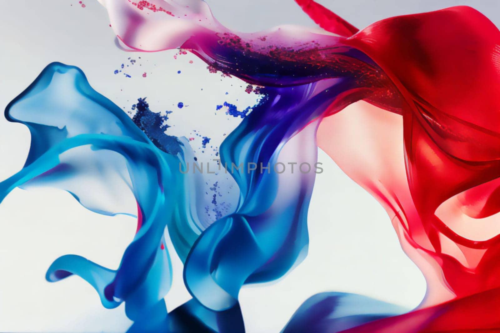 A colorful painting of a red, blue, and purple stream of water. The colors are vibrant and the brushstrokes are bold, creating a sense of movement and energy. The painting evokes a feeling of freedom